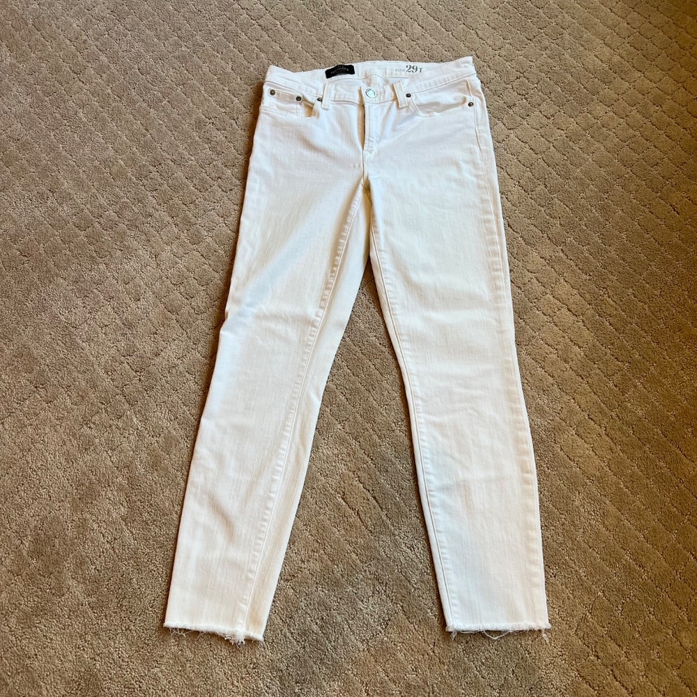 J Crew white toothpick jean denim 29T